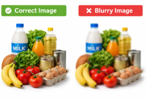 Comparison between correct and incorrect product images